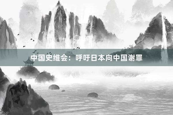 中国史维会：呼吁日本向中国谢罪