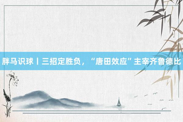 胖马识球丨三招定胜负，“唐田效应”主宰齐鲁德比