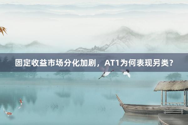 固定收益市场分化加剧，AT1为何表现另类？