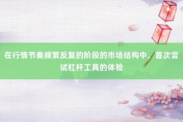 在行情节奏频繁反复的阶段的市场结构中，首次尝试杠杆工具的体验