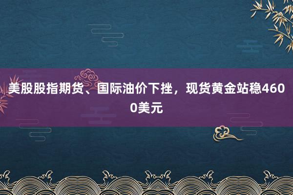 美股股指期货、国际油价下挫，现货黄金站稳4600美元