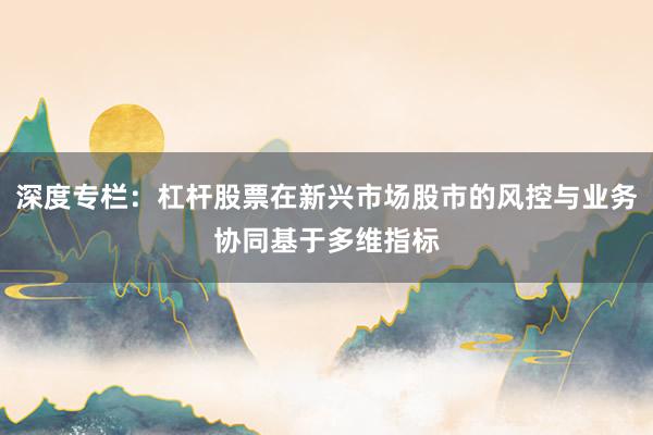 深度专栏：杠杆股票在新兴市场股市的风控与业务协同基于多维指标