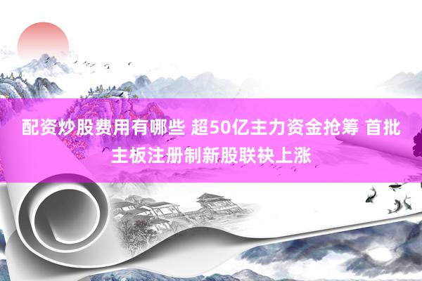 配资炒股费用有哪些 超50亿主力资金抢筹 首批主板注册制新股联袂上涨